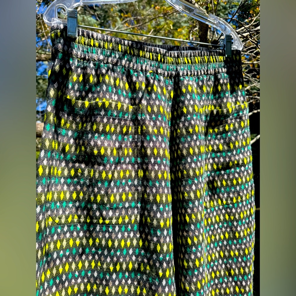 Ace & Jig metallic green diamond pants